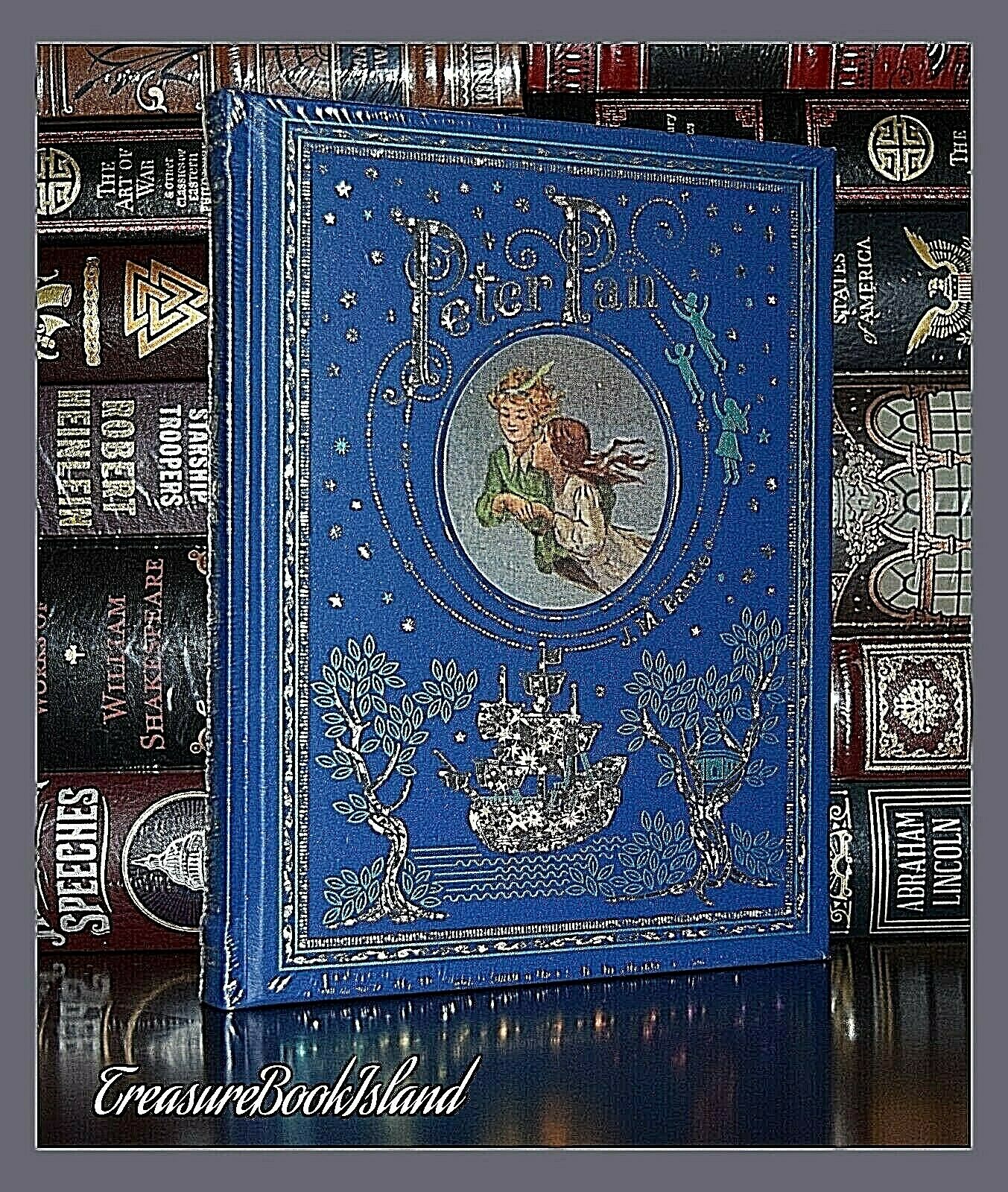 New Peter Pan By Barrie Illustrated Leather Sealed Bound Collectible Hardcover