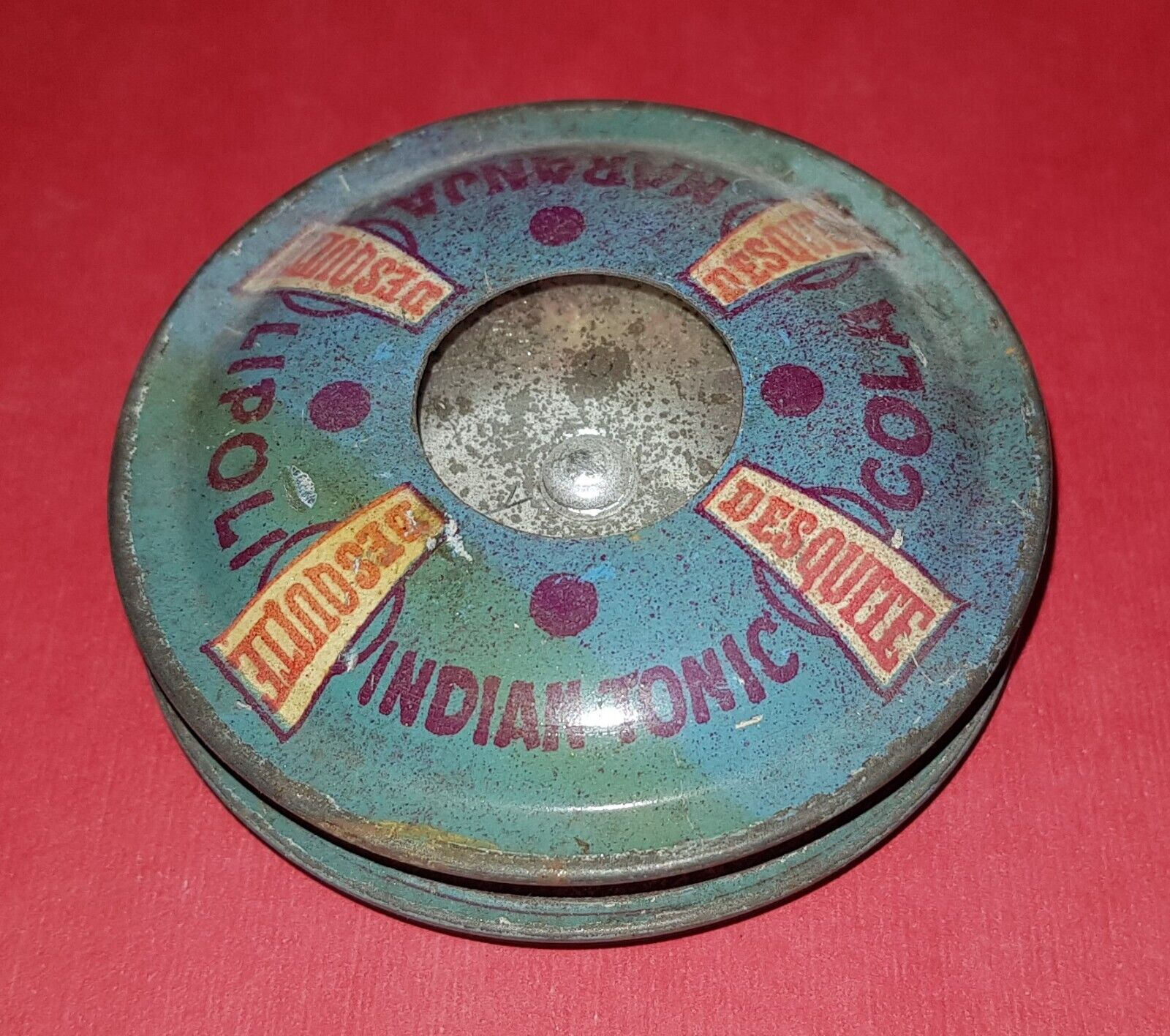 Indian Tonic Vintage Yo-yo  Argentina Tin Toy 1950 Rare Promo