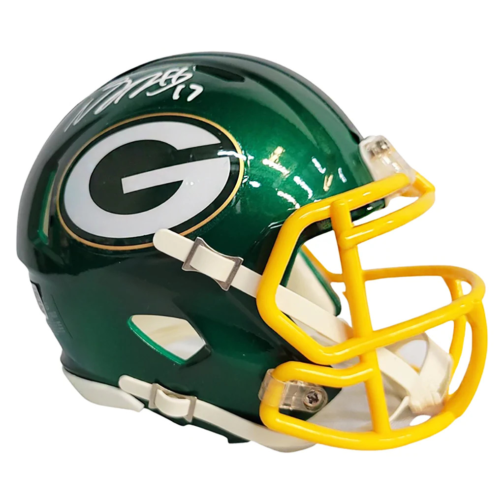 Davante Adams Signed Green Bay Packers Flash Speed Mini Replica Football Helmet