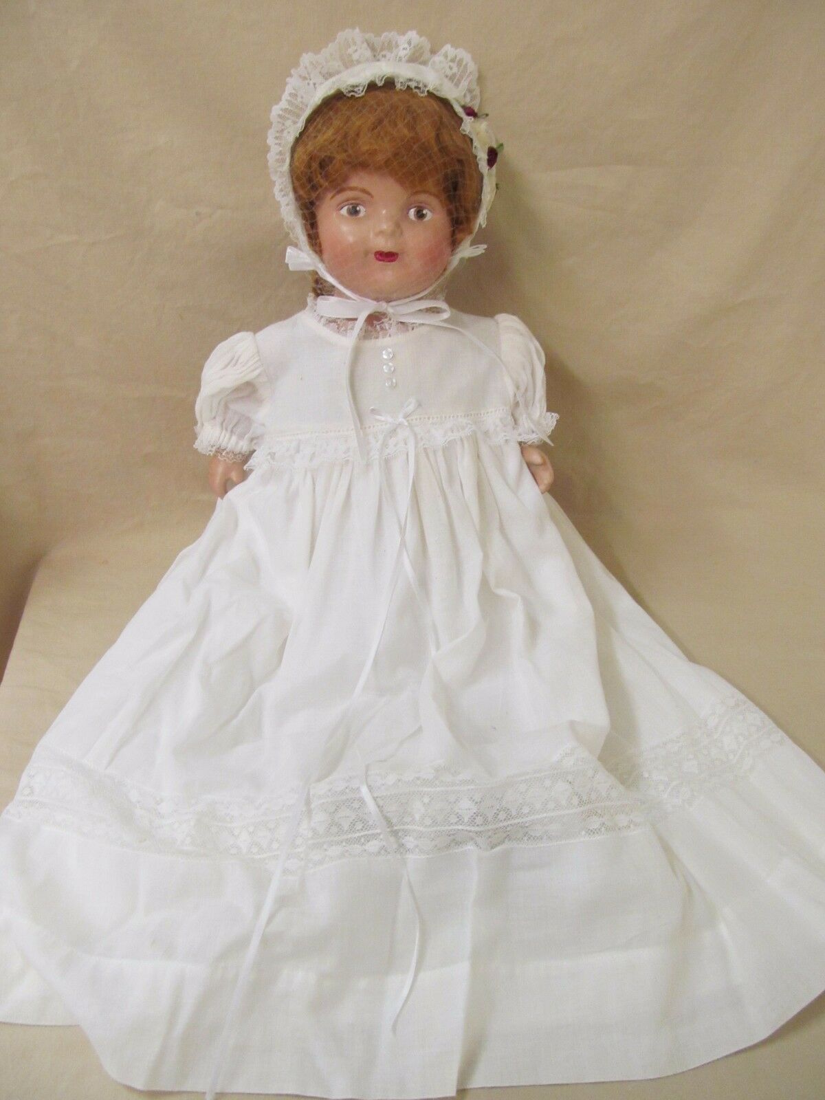 Antique 21" American Doll A.d. Co Composition Doll Jointed Body Intaglio Eyes B