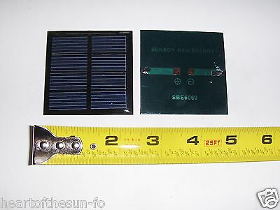 2v X 200 Ma Mini Solar Panel Encapsulated Virtually Indestructible Solar Cells