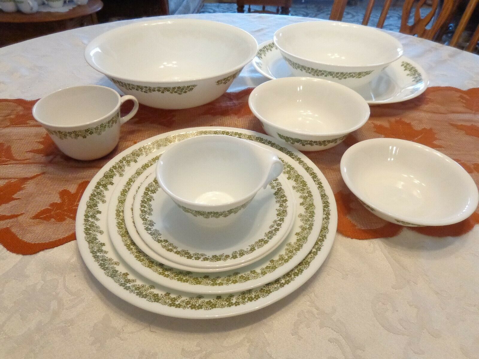 Corelle Green Spring Blossom/crazy Daisy Dinnerware - By The Piece