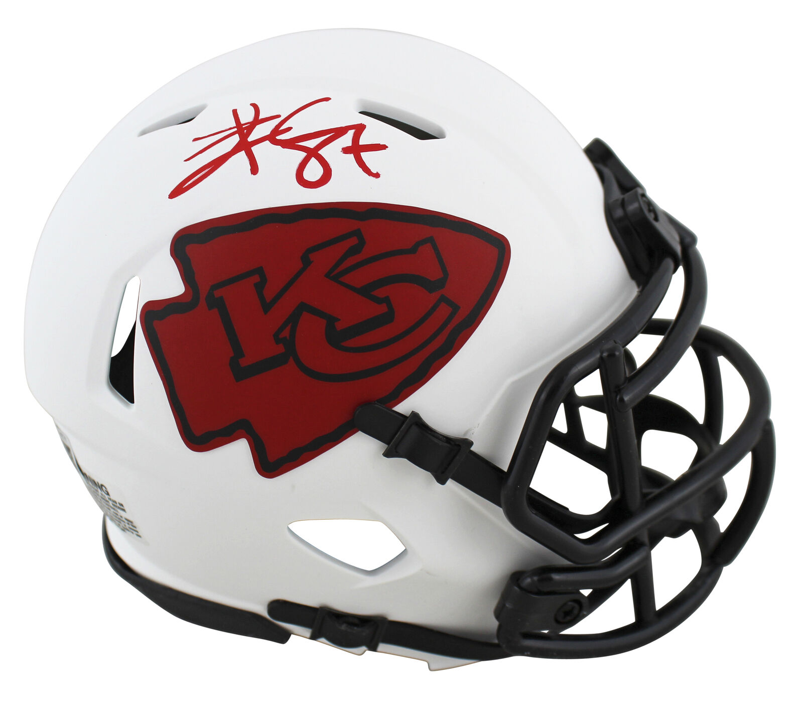 Chiefs Travis Kelce Authentic Signed Lunar Speed Mini Helmet Bas Witnessed
